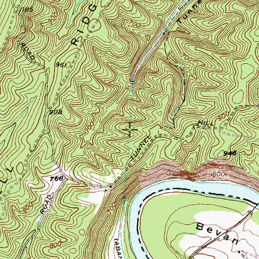 Topographic Map of Paw Paw Tunnel, MD
