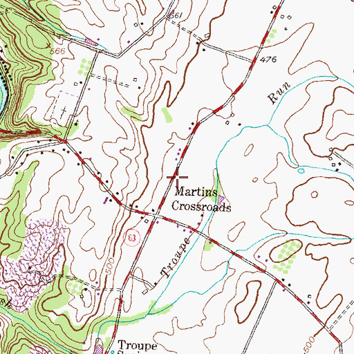 Topographic Map of Arboranda Estates, MD