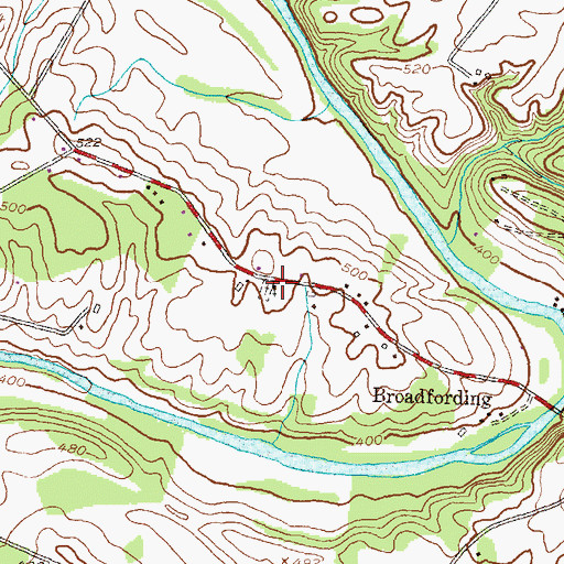 Topographic Map of Bethel Church of God, MD