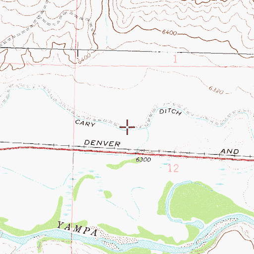 Topographic Map of Cary Ditch, CO