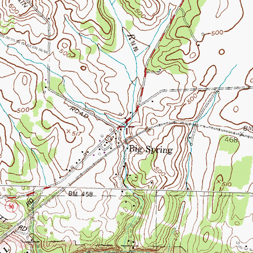 Topographic Map of Big Spring, MD