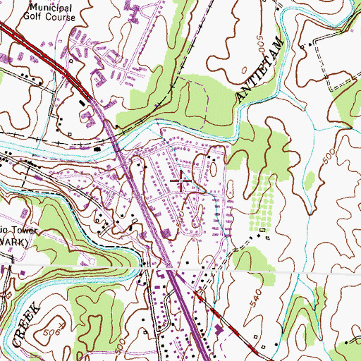 Topographic Map of Colonial Park, MD