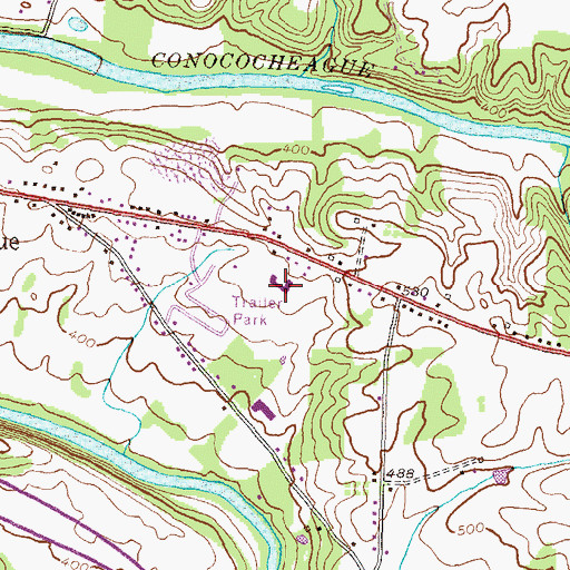 Topographic Map of Conococheague Elementary School, MD
