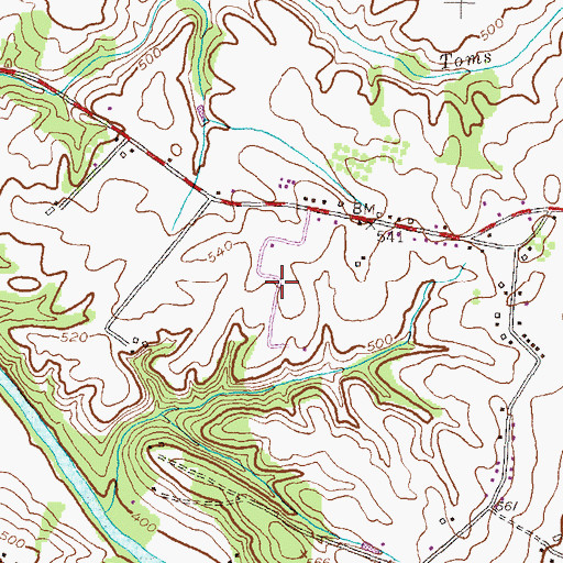 Topographic Map of Fairview Acres, MD
