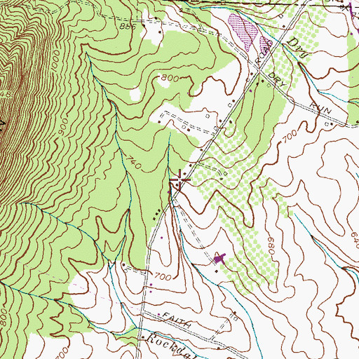 Topographic Map of Faith School (historical), MD