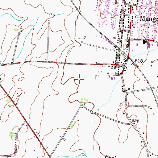 Topographic Map of Gardenspot, MD
