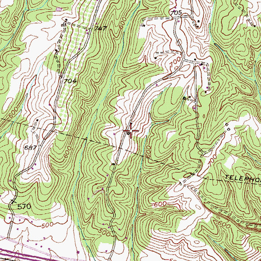 Topographic Map of Golden Fleece Estates, MD