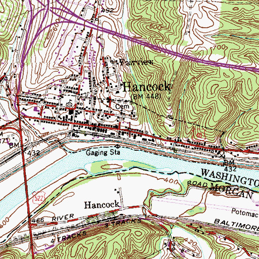 Topographic Map of Grace Presbyterian Church, MD
