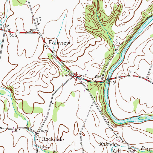 Topographic Map of Gristmill Hill, MD