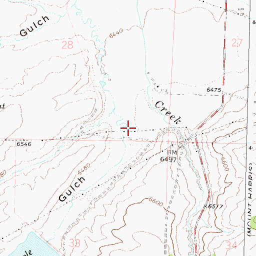 Topographic Map of Temple Gulch, CO