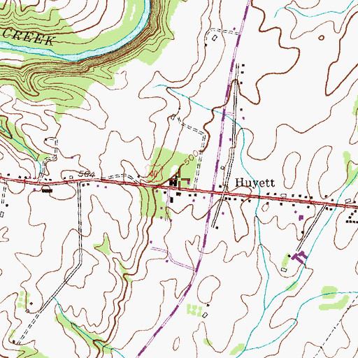 Topographic Map of Huyetts Mennonite School, MD