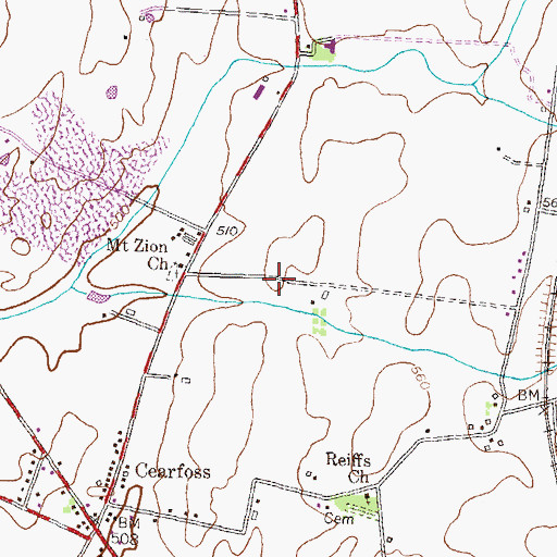 Topographic Map of Kent Estates, MD