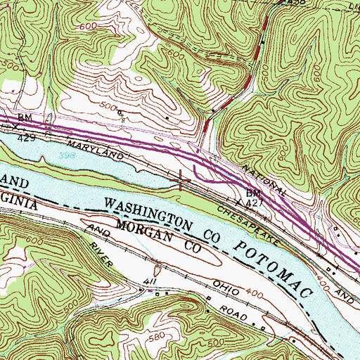 Topographic Map of Little Pool, MD
