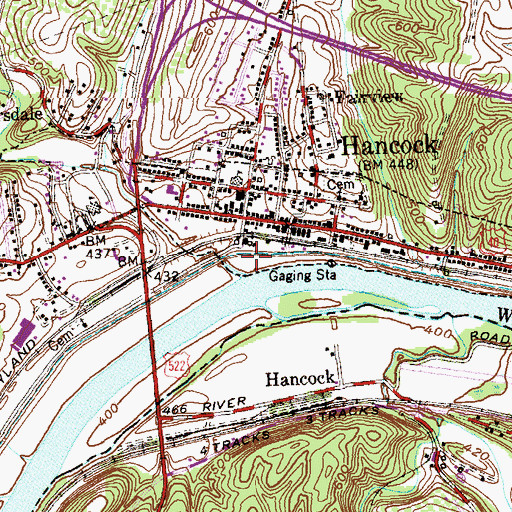 Topographic Map of Little Tonoloway Campground, MD