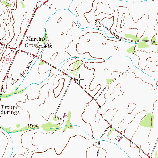 Topographic Map of Locust Hill School (historical), MD