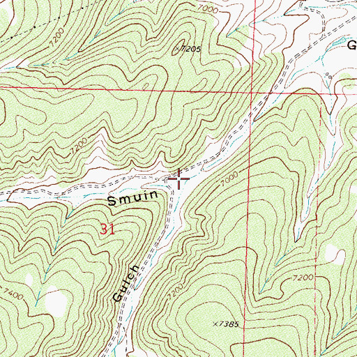 Topographic Map of Holderness Gulch, CO