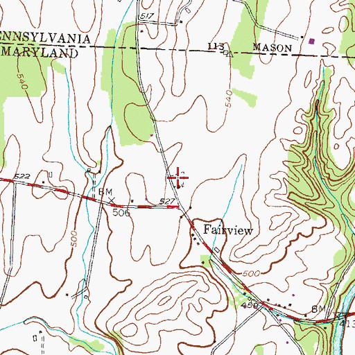 Topographic Map of Mount Tabor Graveyard, MD