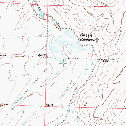 Topographic Map of Basin Reservoir, CO