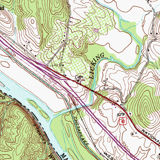 Topographic Map of Parkhead United Methodist Church, MD