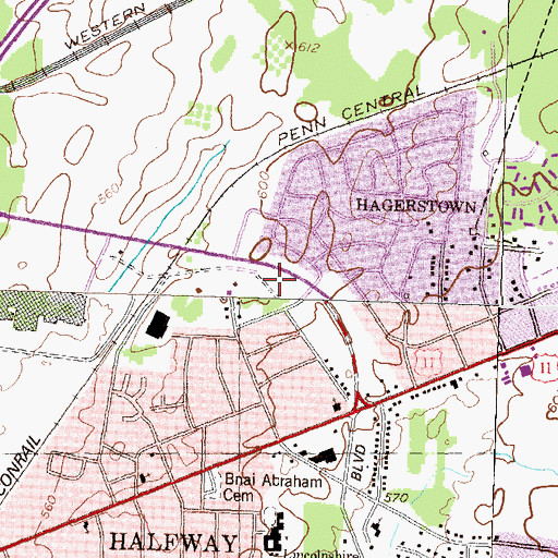 Topographic Map of Piper Lane Neighborhood Park, MD
