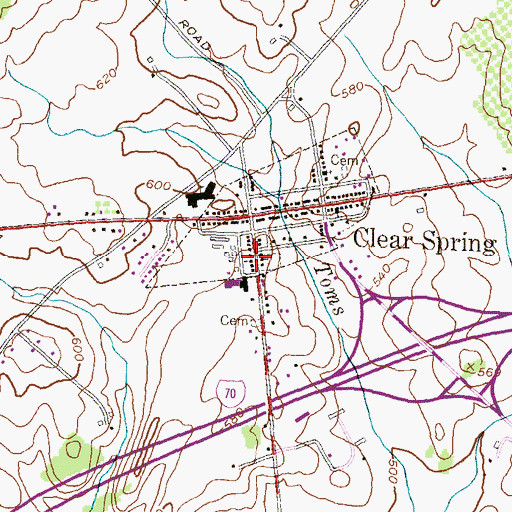 Topographic Map of Saint Michaels Catholic Church, MD