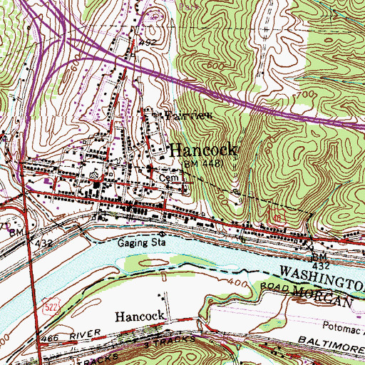 Topographic Map of Saint Peters Catholic Church, MD