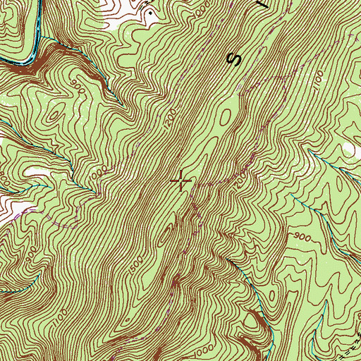 Topographic Map of Sideling Hill Wildlife Management Area, MD