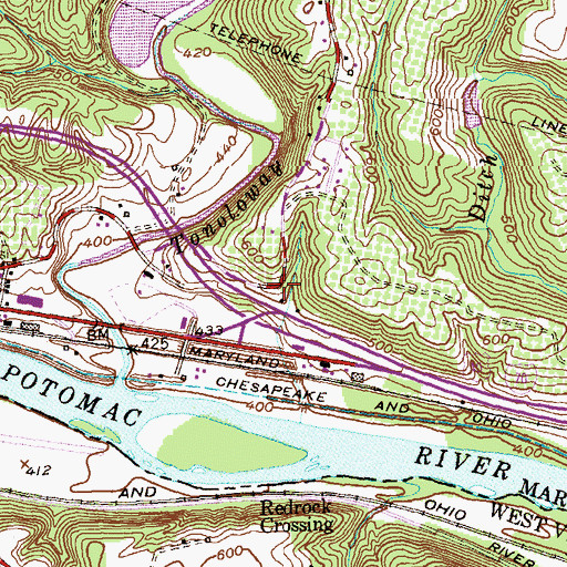 Topographic Map of Stanley, MD