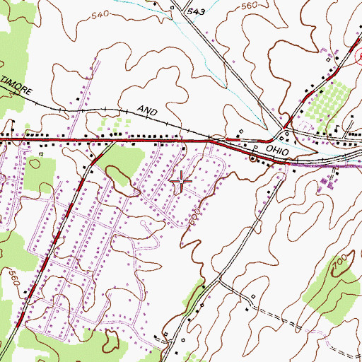 Topographic Map of Sycamore Heights, MD