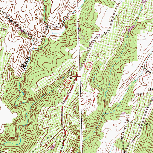 Topographic Map of Timber Ridge Heights, MD