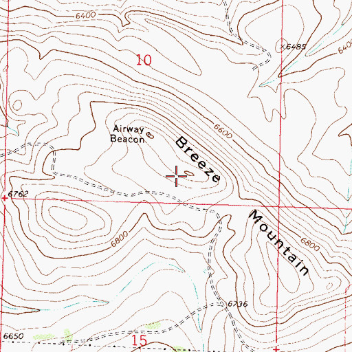Topographic Map of Breeze Mountain, CO