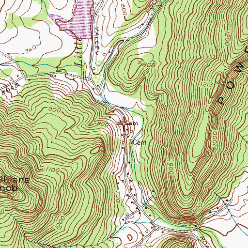 Topographic Map of Union Bethel Cemetery, MD