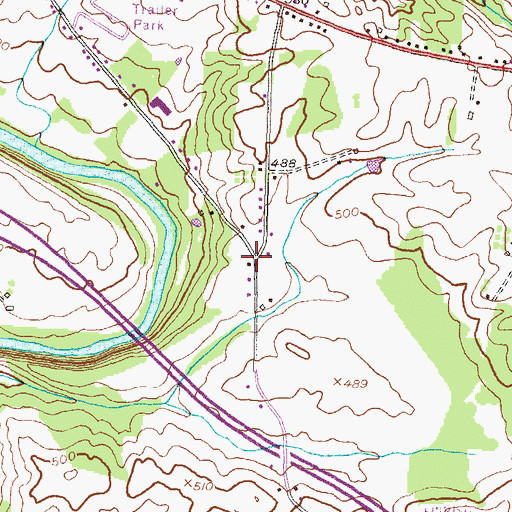 Topographic Map of Walnut Point School (historical), MD