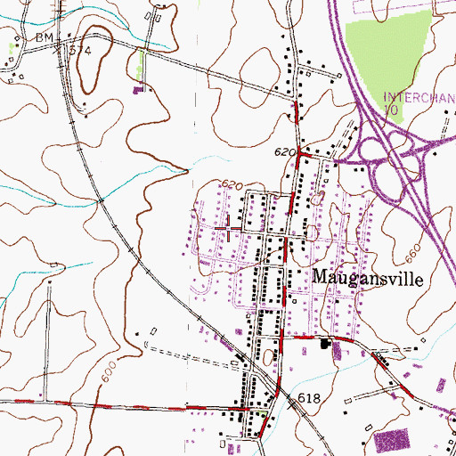 Topographic Map of Countryside, MD