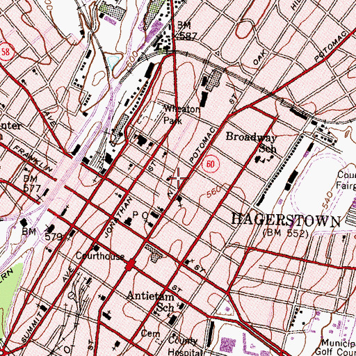 Topographic Map of Ebenezer Cemetery, MD