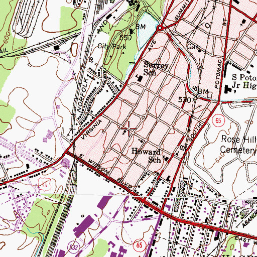 Topographic Map of Emmanuel United Methodist Church, MD