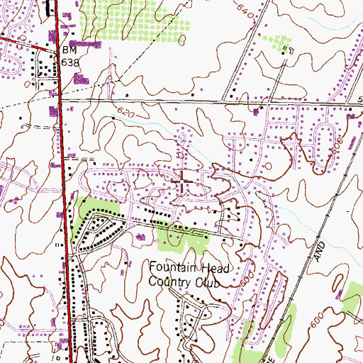 Topographic Map of Fairgreen Acres, MD
