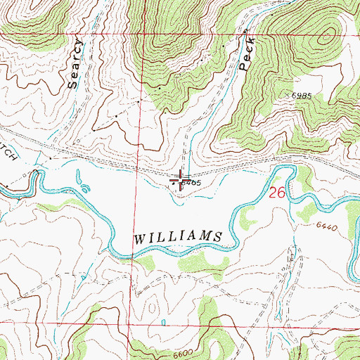 Topographic Map of Peck Gulch, CO