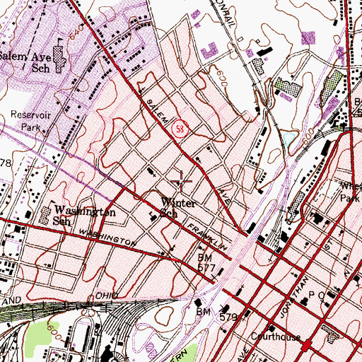 Topographic Map of Grace United Methodist Church, MD