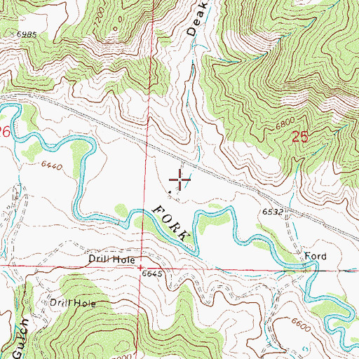 Topographic Map of Deakin Gulch, CO