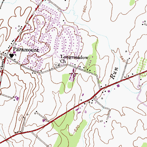 Topographic Map of Hunter Hill, MD