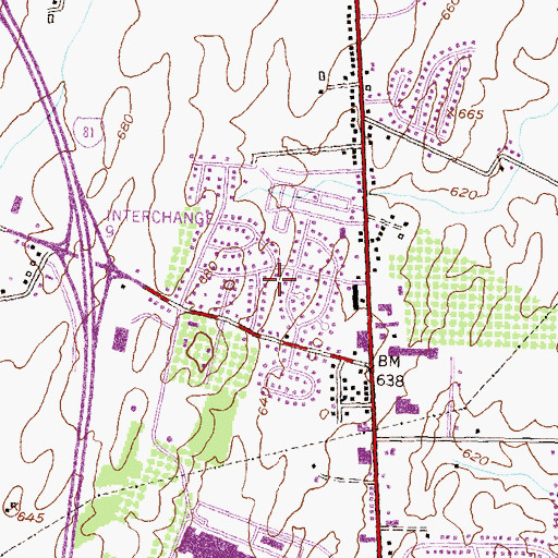 Topographic Map of Orchard Hills, MD