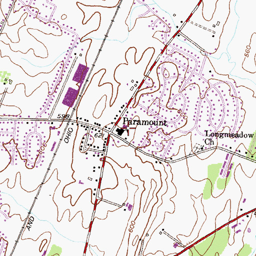 Topographic Map of Paramount Elementary School, MD