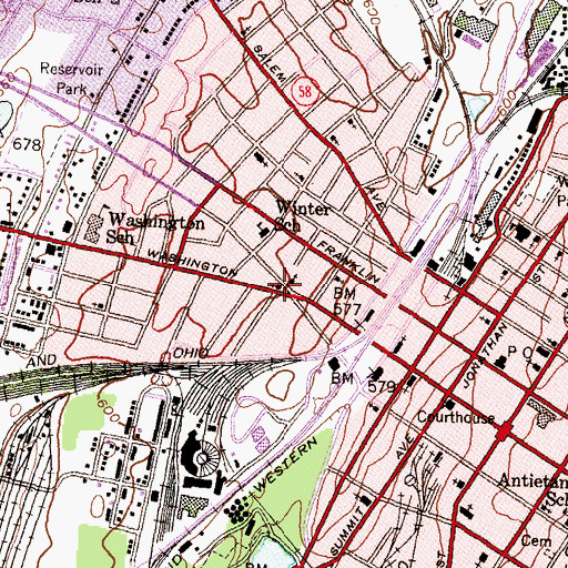 Topographic Map of Saint Marks Lutheran Church, MD