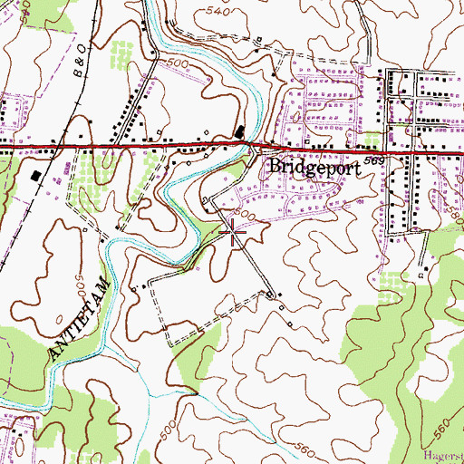 Topographic Map of Sunset Acres, MD