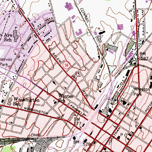 Topographic Map of Unitarian Universalist Church of God, MD