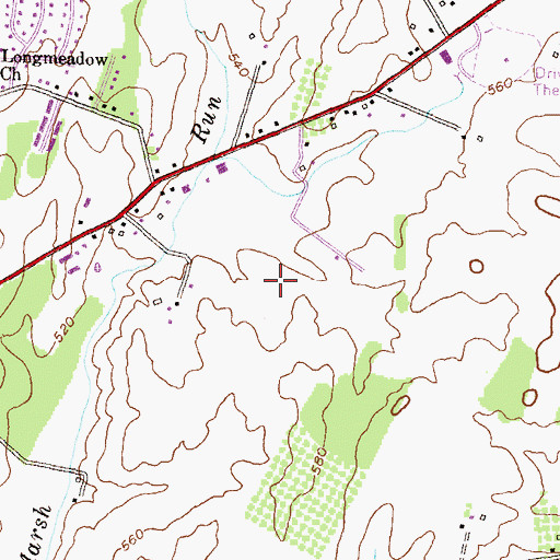 Topographic Map of Weller Farm, MD