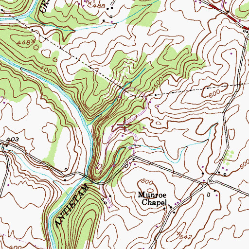 Topographic Map of Antietam Overlook, MD
