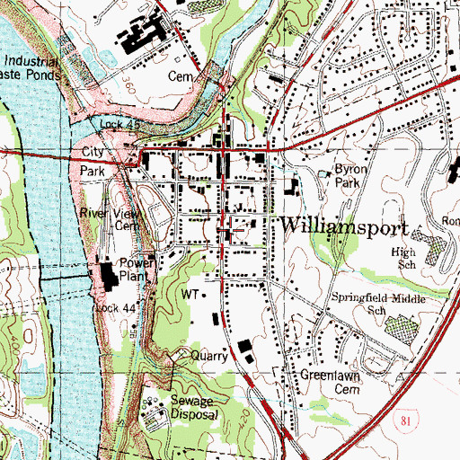 Topographic Map of Calvary Temple, MD