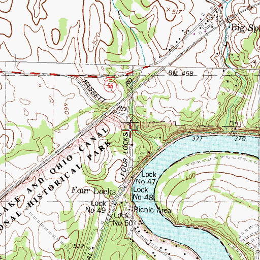 Topographic Map of Cedar Grove School (historical), MD